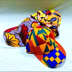 African Wax Print Baseball Caps